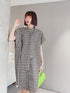 Power Shoulder Tie Dress